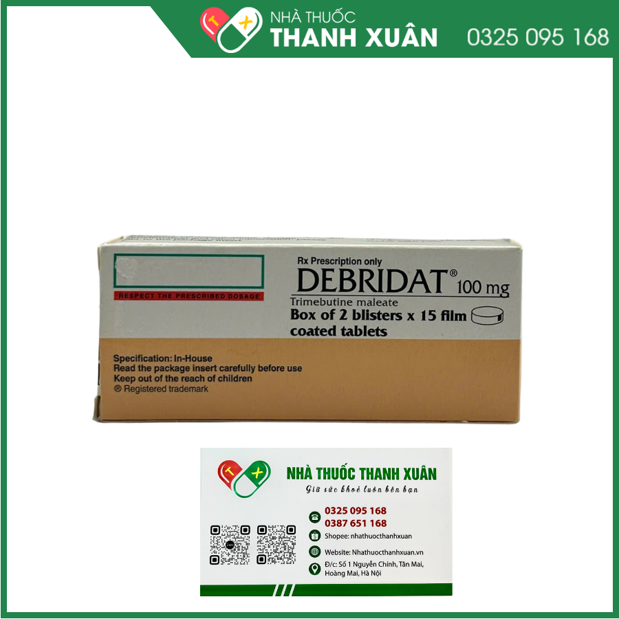 Thuốc Debridat điều trị rối loạn ống tiêu hóa